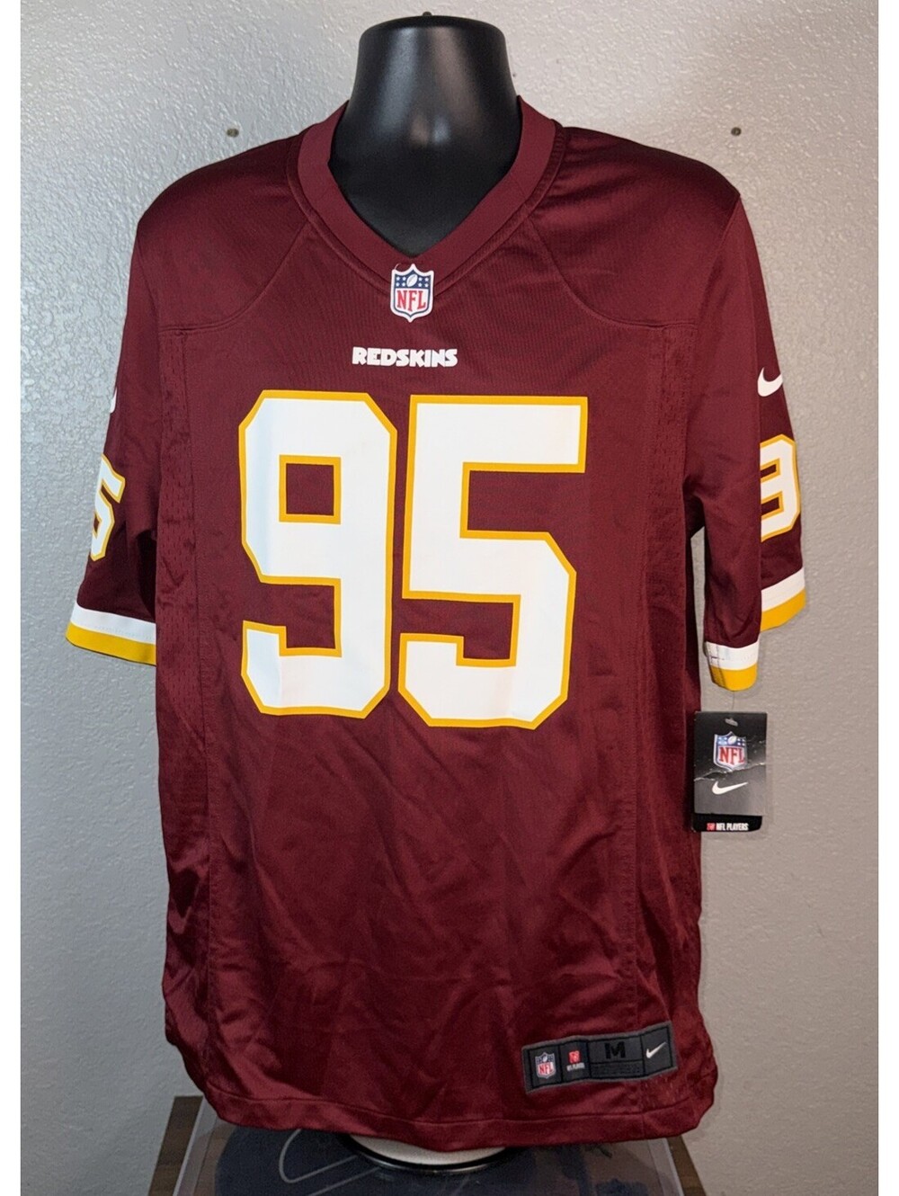 NEW Nike Washington Redskins Allen #95 On Field Game Jersey Men's Medium NWT